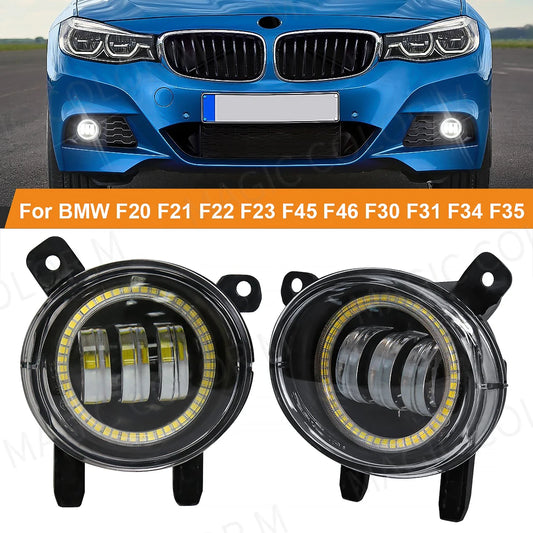 LED Fog Light Angel Eyes For BMW F20 F21 F22 F23 F45 F46 F30 F31 F34 F35 Auto Headlight Front Driving Lamp Car Accessories 12V