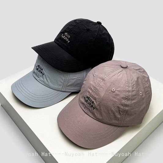 New Men Women Quick-dry Simple Embroidered Letters Baseball Hats Sunshade Travel Breathable Peaked Caps Versatile Fashion ins