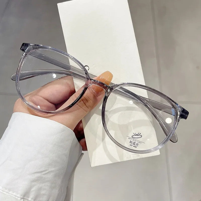 Anti-blue Light Optical Glasses Unisex Myopia Glasses Retro Ultra-light Large Square Frame
