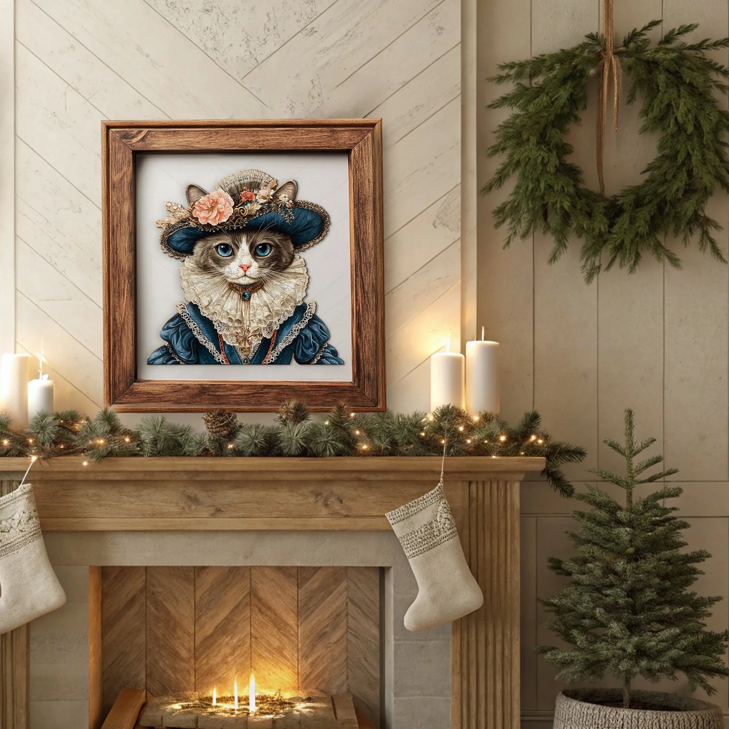 Retro Cat Portrait Wooden Jigsaw Puzzles Classic Home Decor Christmas and Halloween Gift Toy For Teen And Kid