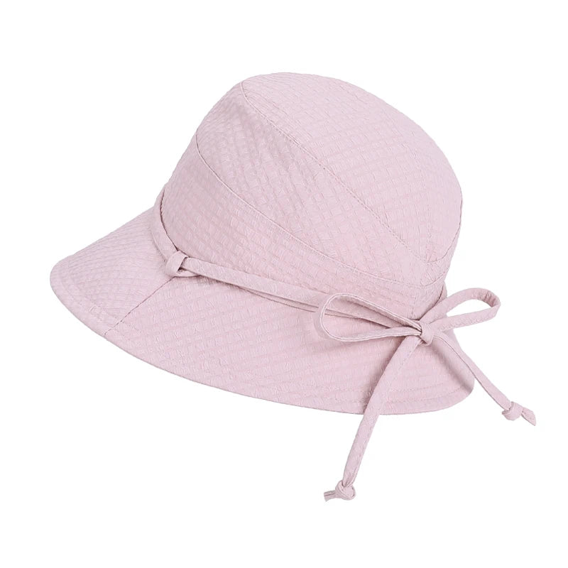 6148-New summer women's outdoor sun protection hat - stylish bow fisherman hat with wide brim, smallroundcrown,suitableforshowin
