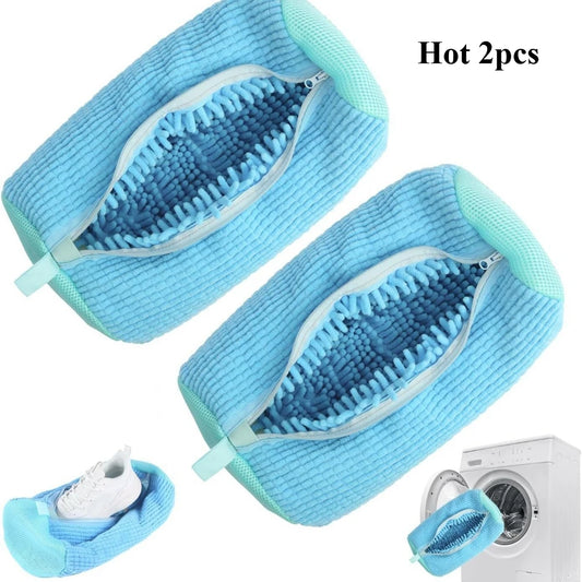 2/1PCS Shoe Washing Bag Washing Machine Laundry Bags with Zipper Closure Shoes