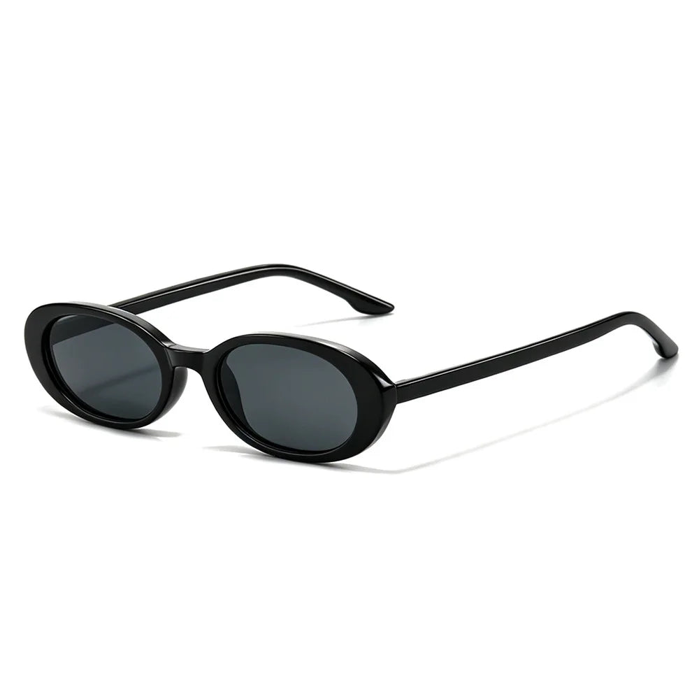 JNPCXI New Retro Small Oval Men Sunglasses Fashion Gradient Shades UV400 Women Outdoor Punk Sun Glasses