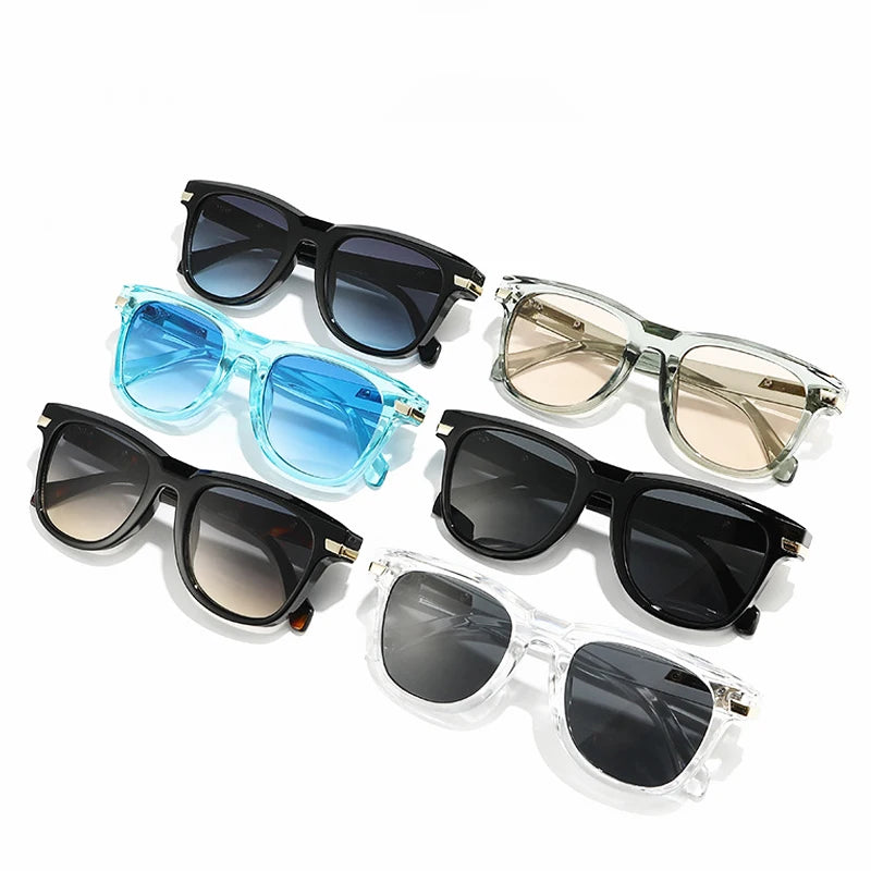 JNPCXI New Ins Popular Fashion Square Men Sunglasses Retro Brand Designer Gradient Shades UV400 Women Punk Trending Sun Glasses