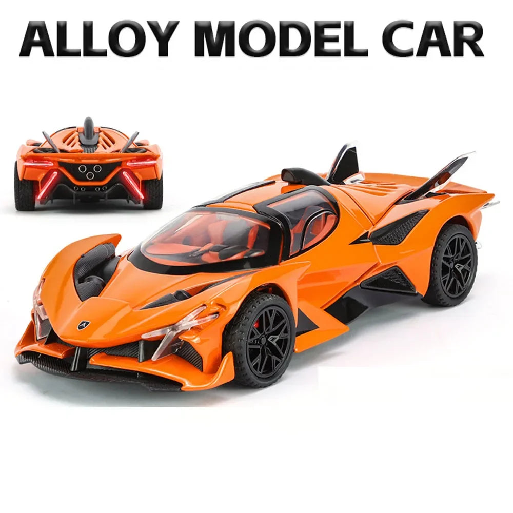 1/32 Apollo EVO Alloy Sports Car Model Metal Diecasts Simulated Interior Design Door Can Opend Vehicles Models Kids Gifts Series