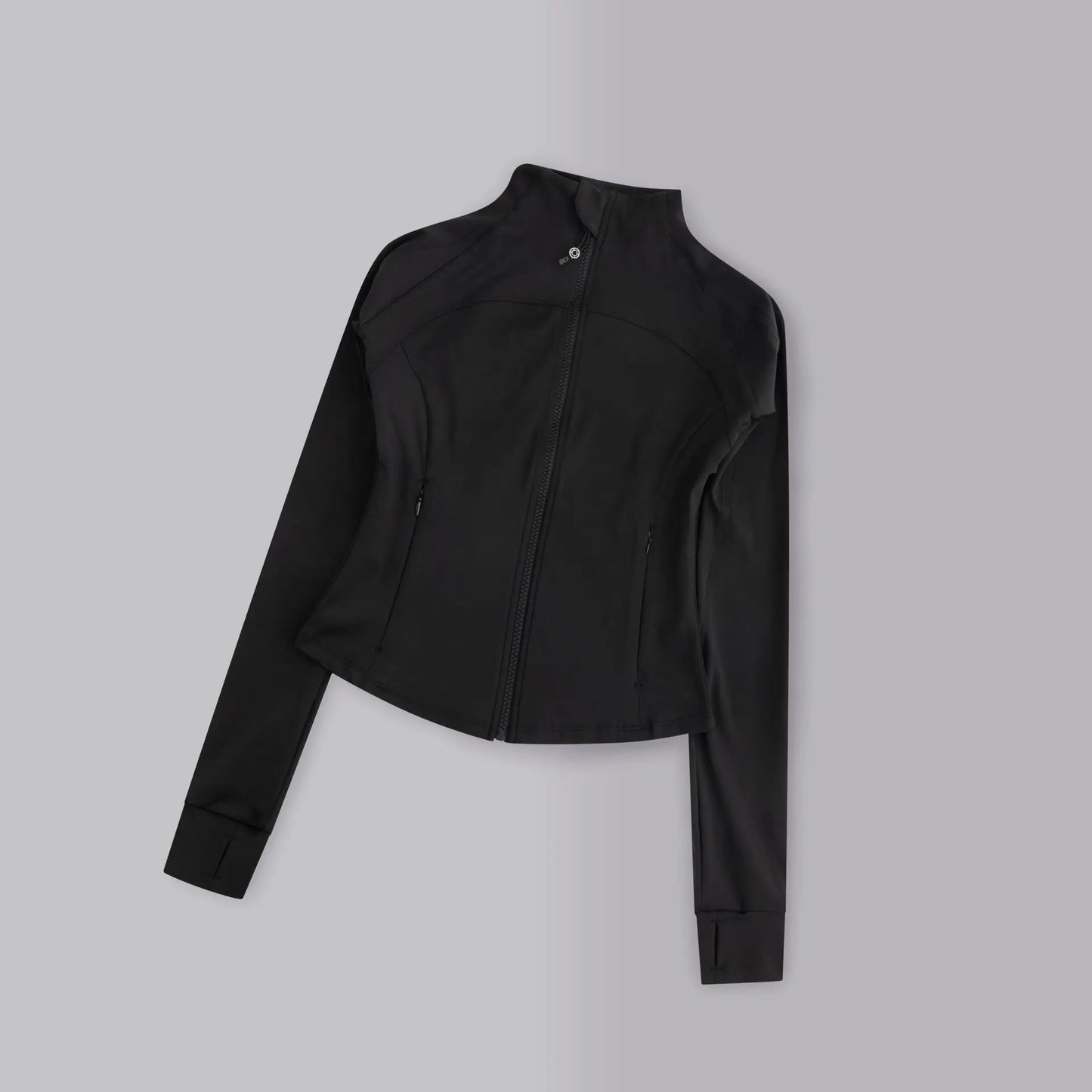 Women's Sports Yoga Jacket, High-Elasticity Zip-Up Long-Sleeve Crop Top, Suitable for Fitness and Workouts 。