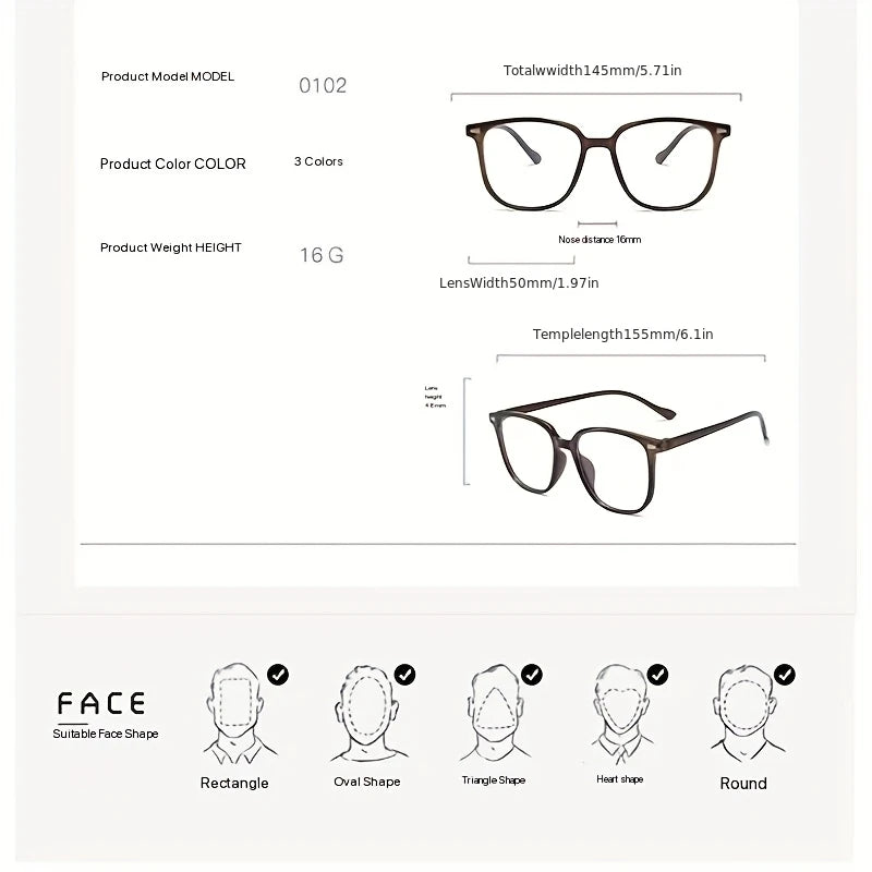 Decorative Flat Light Glasses Natural Beauty Artifact Large Frame Round Face Glasses Frame Fashionable Decoration