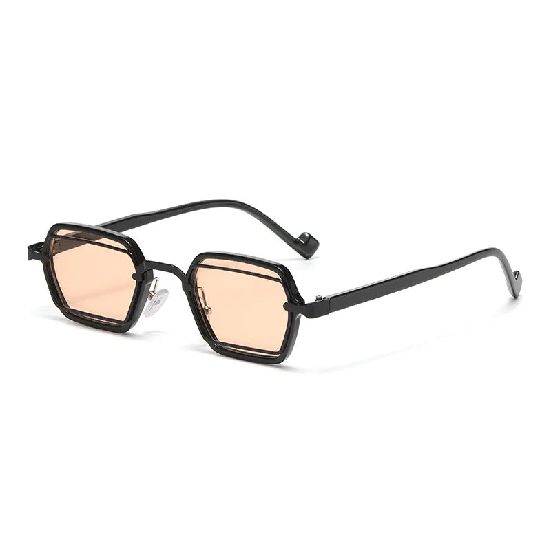 JNPCXI New Retro Small Punk Square Sunglasses Women Shades UV400 Fashion Clear Lens Men Anti Blue Light Eyeglass Frame