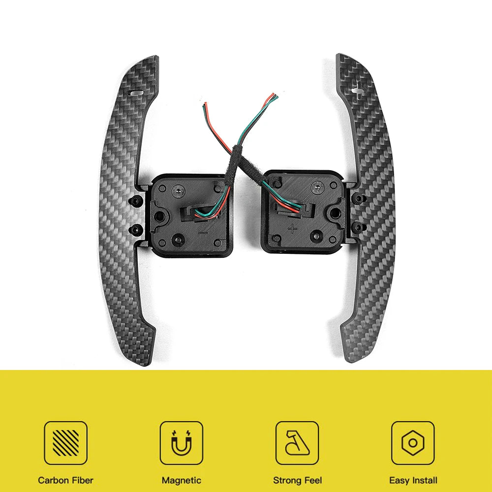 Steering Wheel Magnetic Carbon Fiber Paddle Shifters For Audi B8 B8.5 B9 C8 A1 A3 A5 A8 Q2 Q3 Q4 Q5 Q7 Q8 Q5 RS3 RS4 RS5 RS