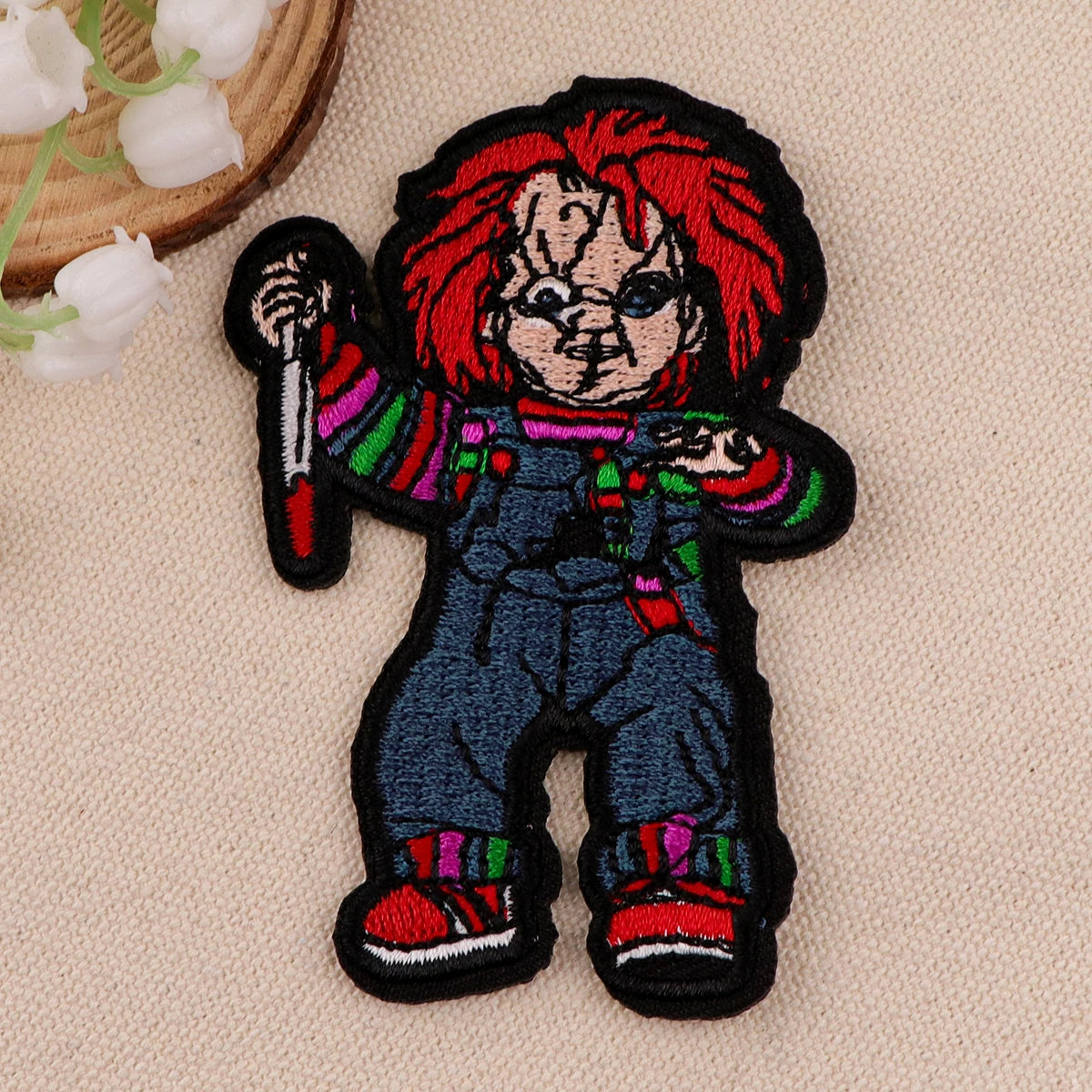 Horror Movie Embroidery Patch Halloween Bride Iron On Patches For Clothing Thermoadhesive Patches On Clothes DIY Sew Badges