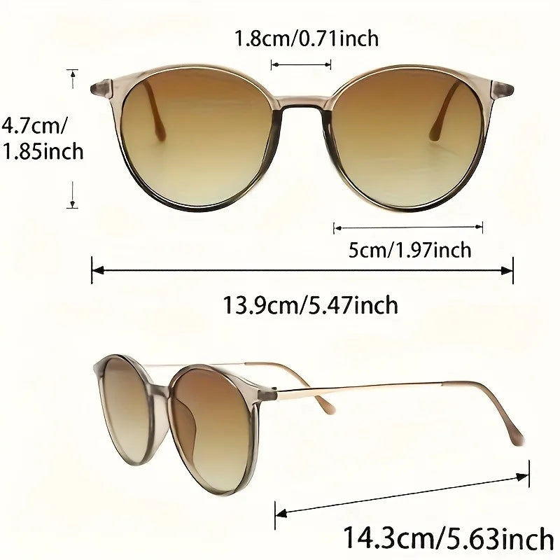 A Pair of Classic Retro Round Women's Fashionable Glasses