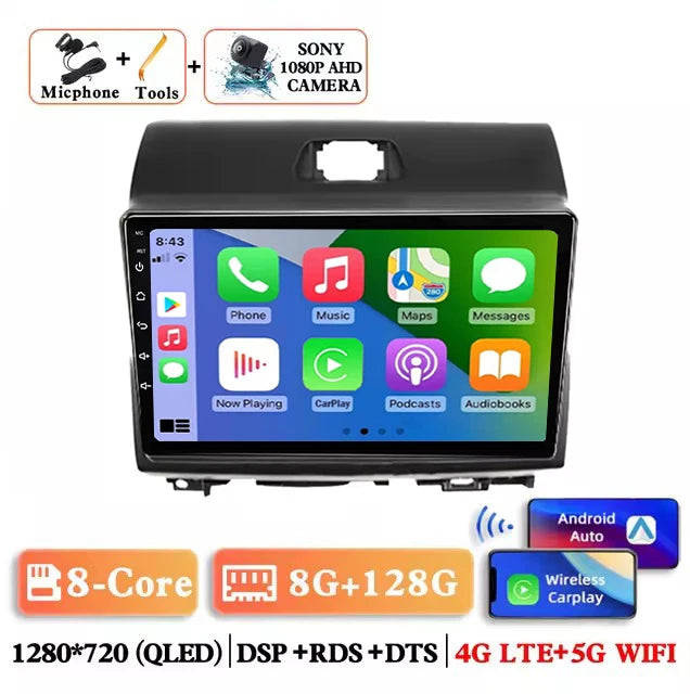 Android 15 Carplay Auto Car Radio for r KIA Ray 2011 - 2017 Multimedia Stereo Player GPS Navigation Head Unit Wifi 4G+WIFI