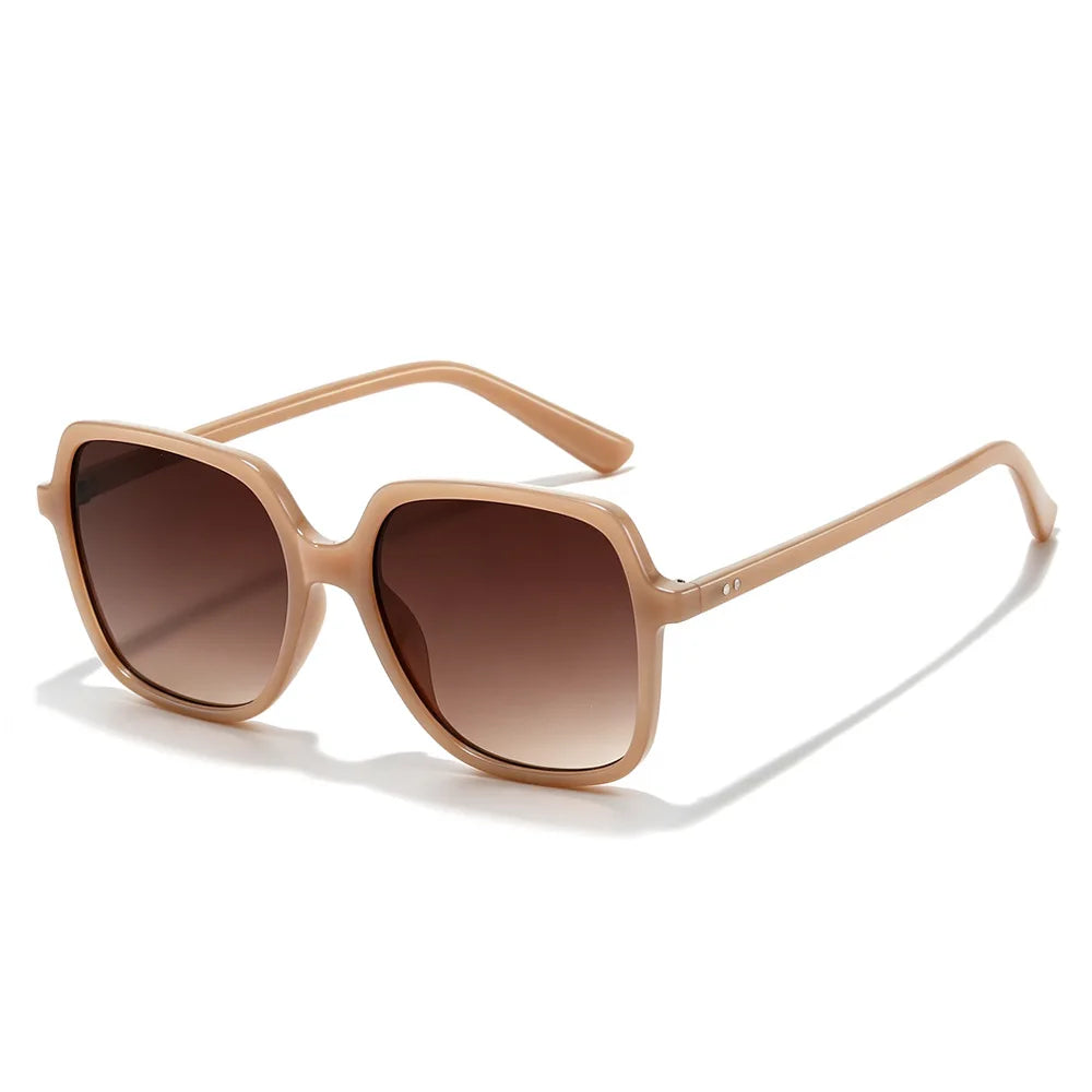 JNPCXI New Square Men Rivets Sunglasses Fashion Gradient Shades UV400 Women Outdoor Punk Sun Glasses