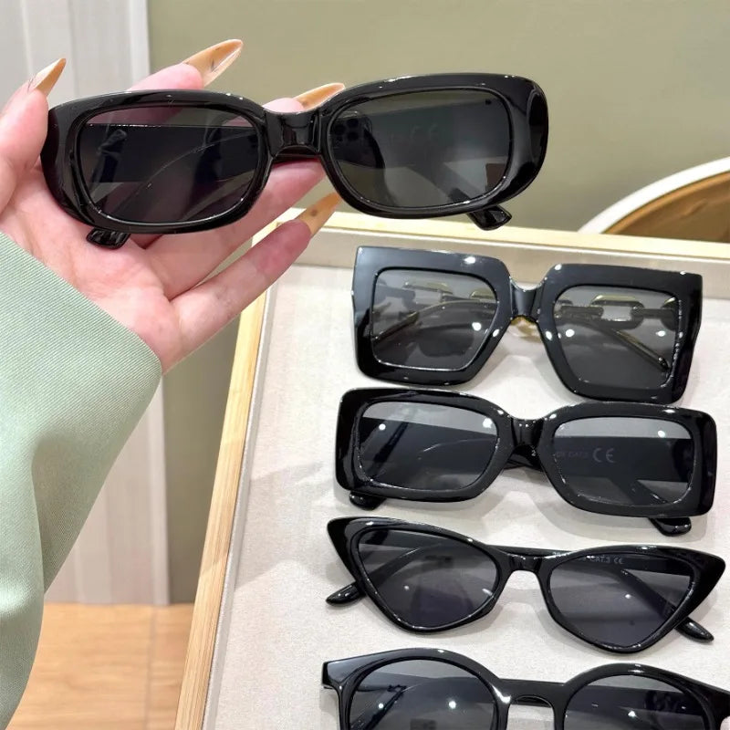 5pcs of Stylish and Durable Black Fashion Glasses Perfect for Daily Wear, Travel and Vacation, and Giving Gifts to Family