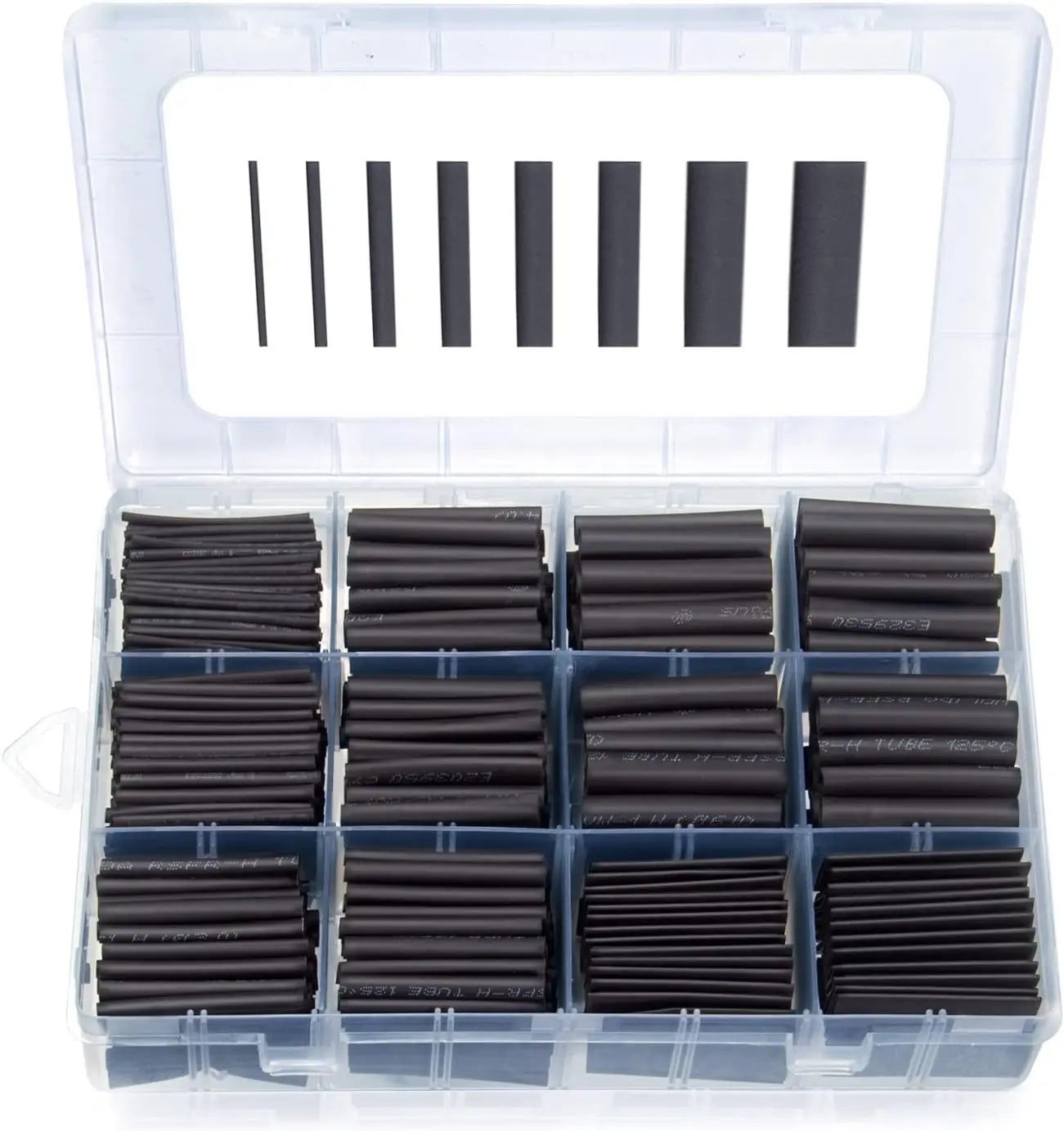 650pcs Heat Shrink Tubing Black innhom Heat Shrink Tube Wire Shrink Wrap UL Approved Ratio 2:1 Electrical Cable Wire Kit