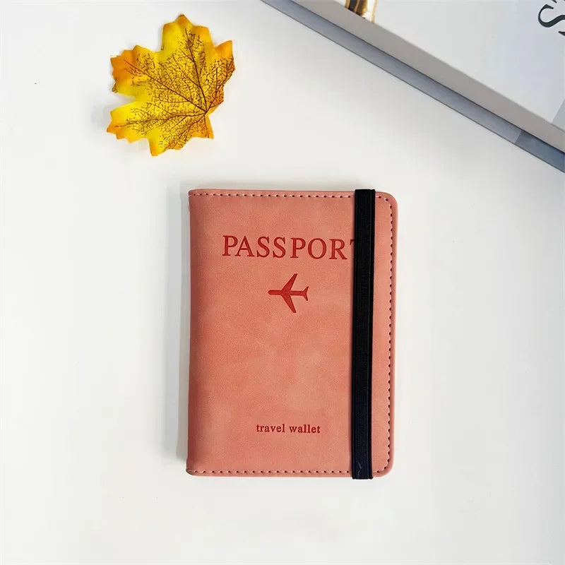 Women Men RFID Vintage Business Passport Covers Holder Multi-Function ID Bank Card PU Leather Wallet Case Travel Accessories