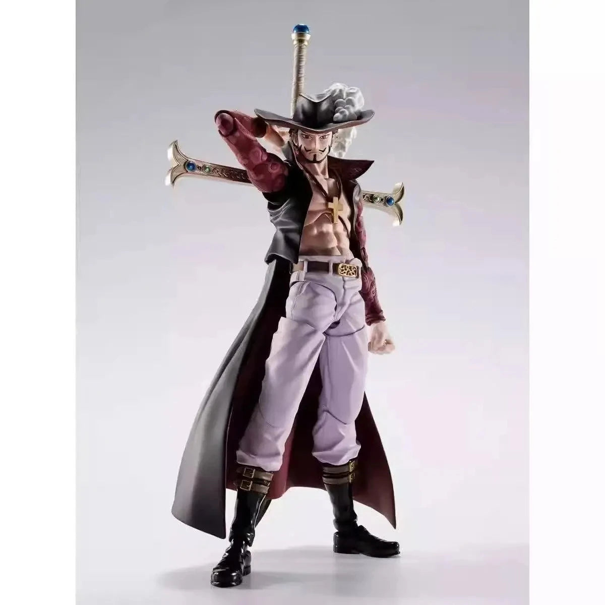 【IN STOCK】Original Bandai S.H.Figuarts One Piece Dracule Mihawk 15cm Figure PVC ABS Collectible Model Toy Gift