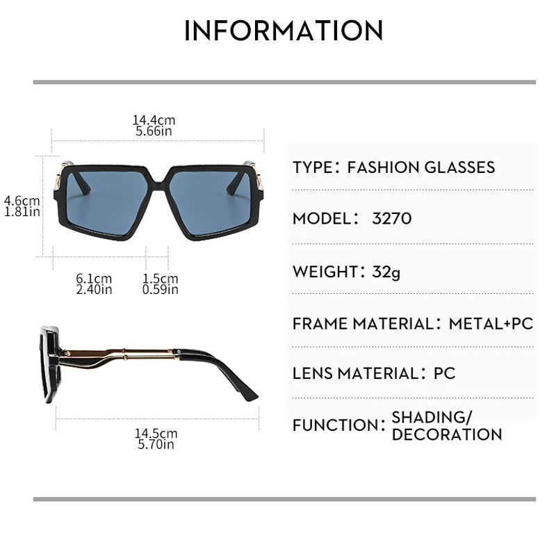 JNPCXI New 2026 Square Sunglasses Women Fashion Gradient UV400 Retro Rivets Candy Color Trending Men Sun Glasses