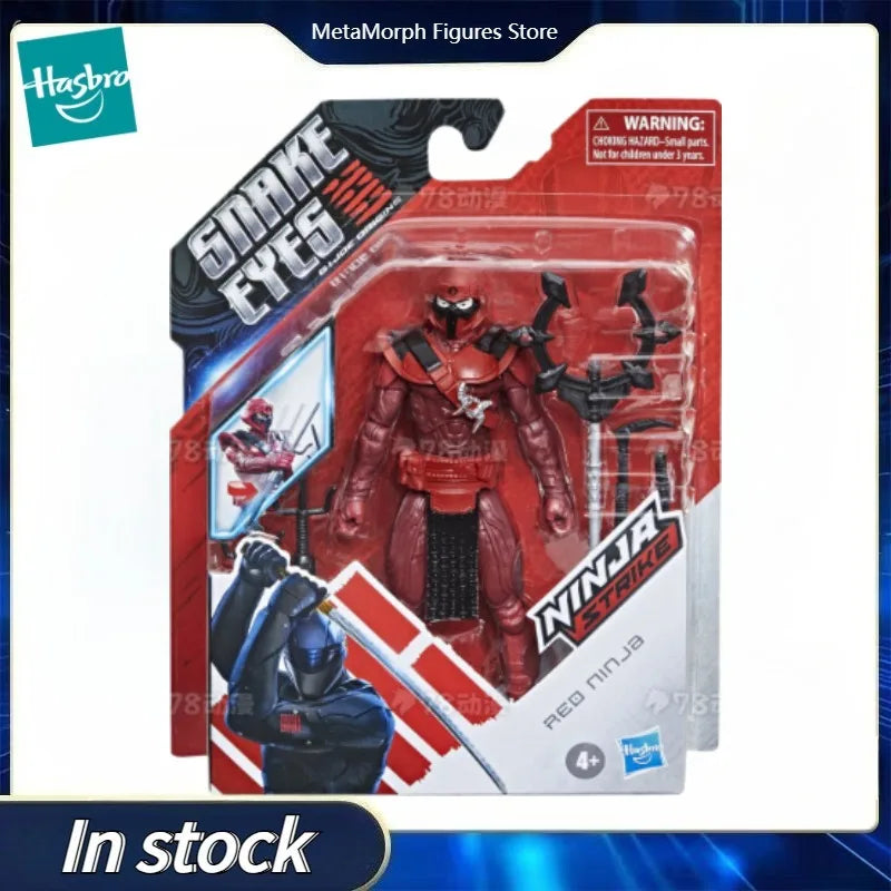 Original Hasbro G.I. Joe Snake Eyes: G.I. Joe Origins Red Ninja Anime Figures Toys Models Collection