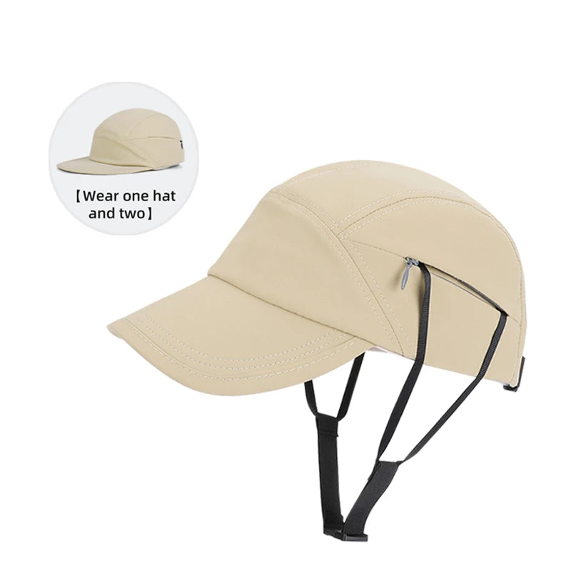 9274-New summer women's outdoor cycling sun hat, women's lightweight breathable baseball cap, windproof drawstring surfing hat