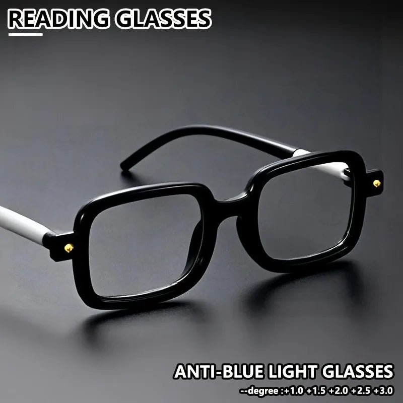 New Fashionable Reading Glasses Literary Retro Style Unisex Degree Range from +1.0 to +3.0 Suitable for Daily Wear