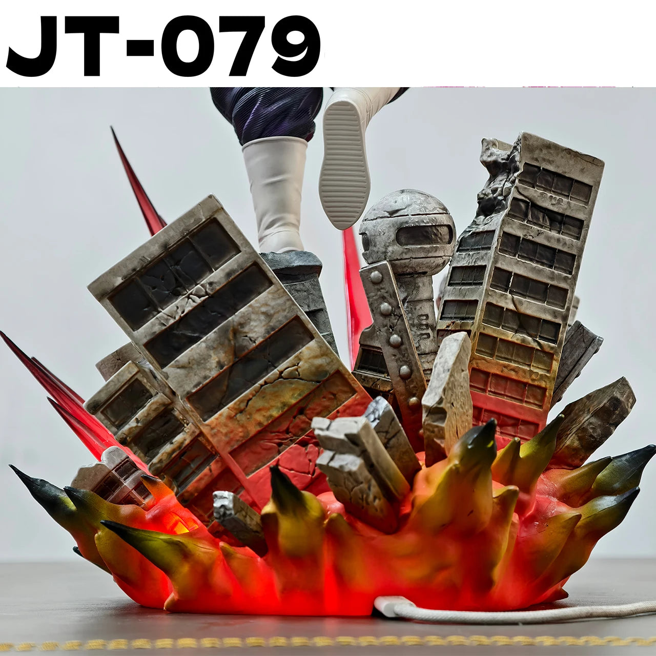 JT Statue 44.5cm/17.52inch Dragon Ball Z Zamasu Figure Led Base Black Goku Super Saiyan Action Figure Collection Model Toys Gift
