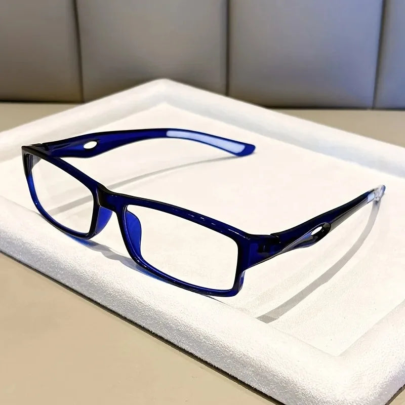 5Pairs of Sports Reading Glasses for Men and Women - Anti Blue Light, Anti Slip Rectangular Frame