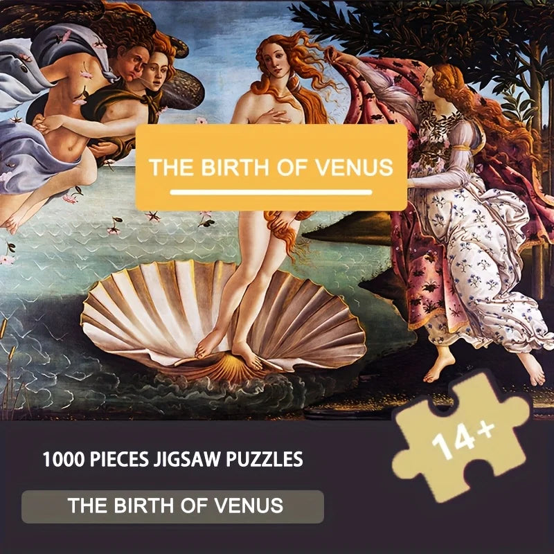 26.75''x19.25'' 1000pcs Birth of Venus Puzzle for Renaissance Wall Art, Gallery Decor Unique Birthday Gift for lover friends