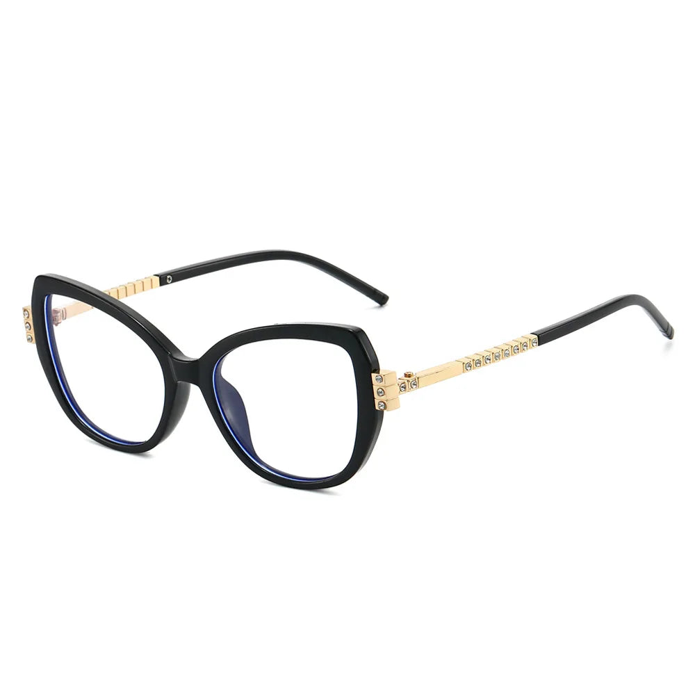 JNPCXI New Cat Eye Sunglasses for Women Luxury Diamond Temple Designer Ins Hot Popular Fashion Shades Female UV400 Glasses
