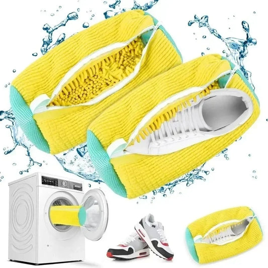 Washable Shoe & Drying Bag with Soft Fiber - Durable Polyester Laundry Protector