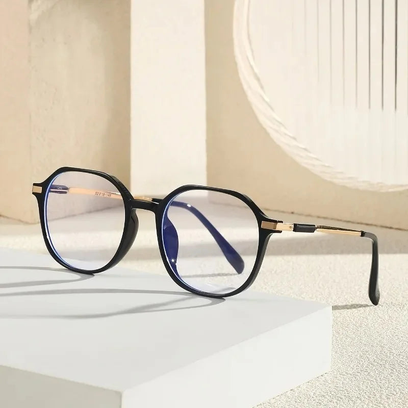 New Women's Flat Mirror Polygonal Women's Decorative Glasses Frame Suitable for Daily Wearing in Photography