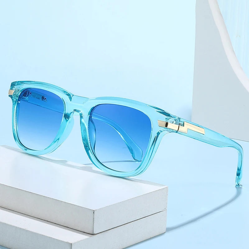 JNPCXI New Ins Popular Fashion Square Men Sunglasses Retro Brand Designer Gradient Shades UV400 Women Punk Trending Sun Glasses