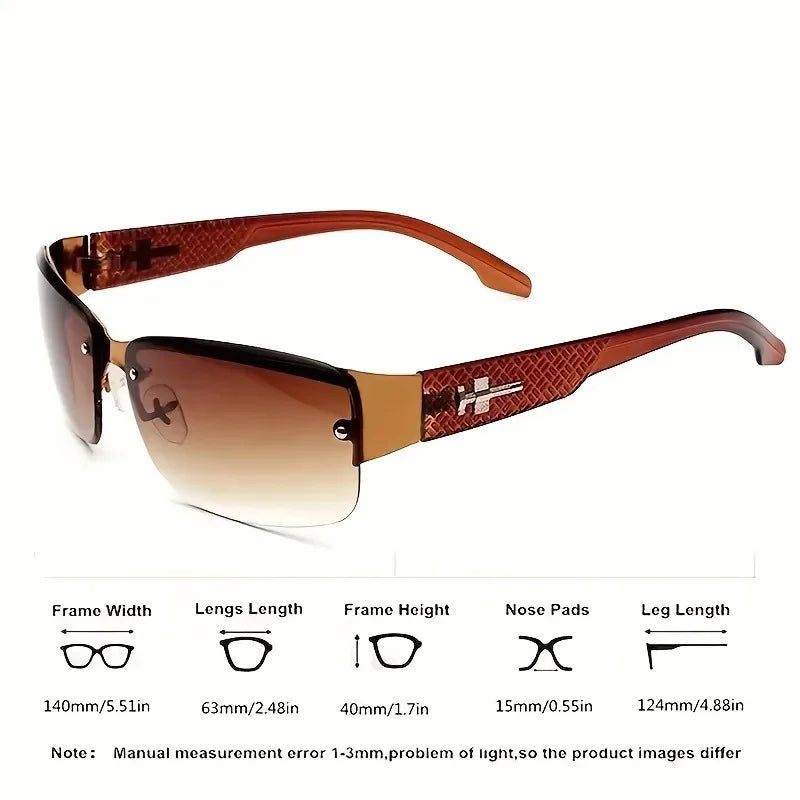 Ladies' Rectangular Gradient Lightweight Tortoiseshell Frame Fashionable Driving Glasses