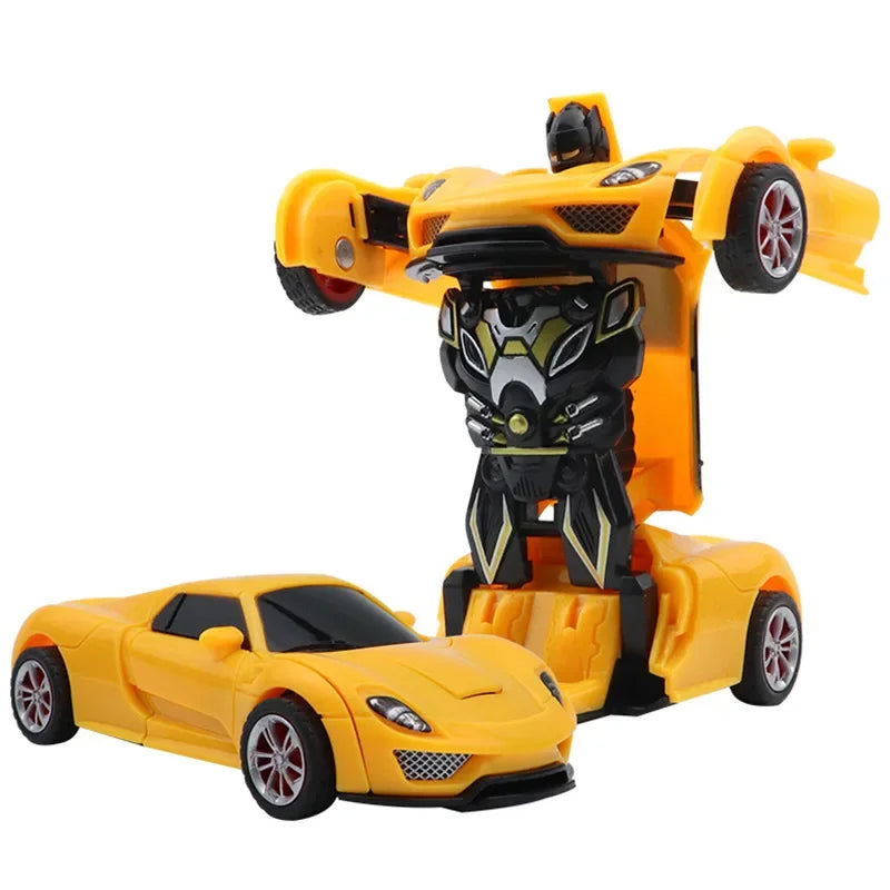 Shape-shifting AutoRobot Car Toy inertial impact one-button puzzle collision
