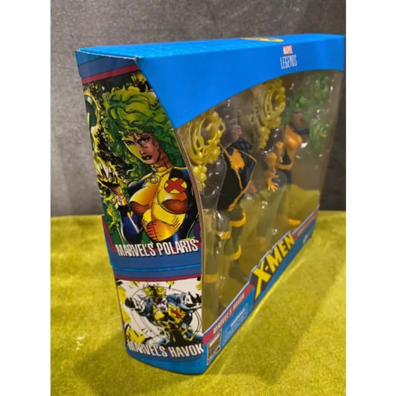 Original Hasbro Marvel Legends Series X-MAN HAVOK & POLARIS Anime Figure Toy Model Collection