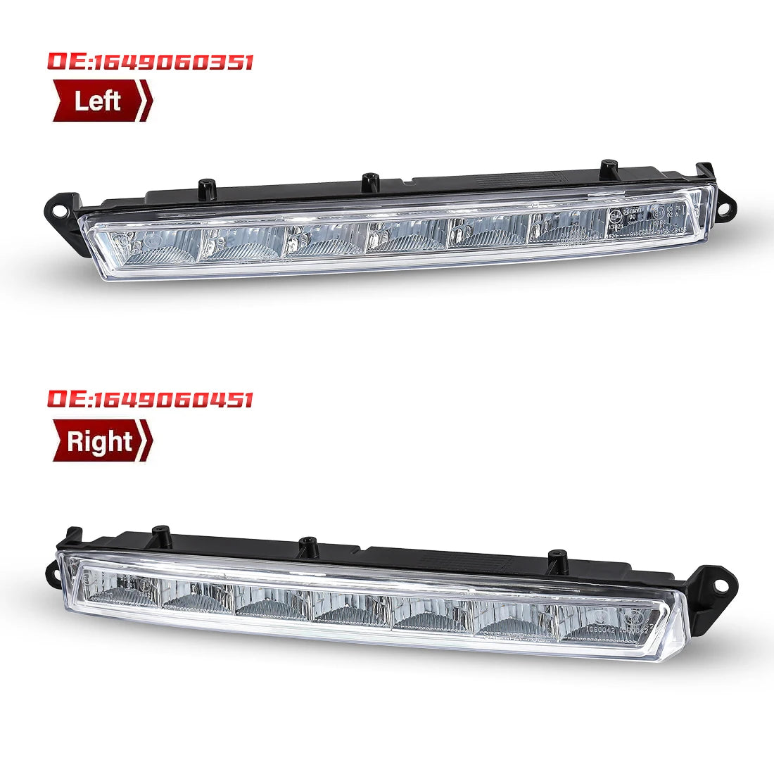 OE: 1649060451 1649060351 DRL For Mercedes Benz X164 GL320 GL350 GL450 GL550 ML63 AMG X166 2007-2013 LED Daytime Running Lights