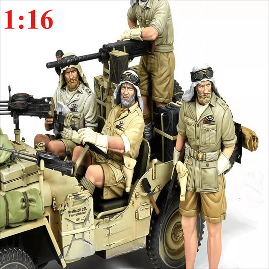 1: 16 Casting Resin Model Assembly Kit GK, Desert Operation Special Forces 4 people, unpainted needs to be assembled