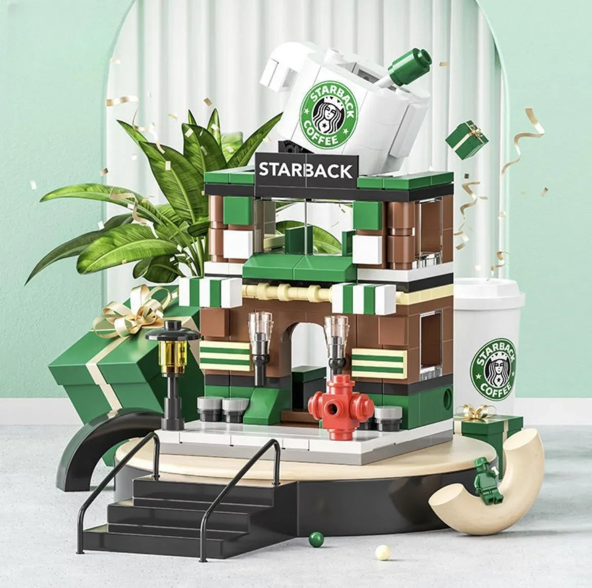 Architecture Street View House Building Blocks DIY Mini City Store Model Toys