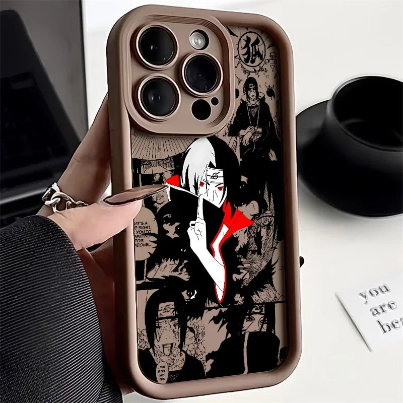 Itachi Apple iPhone 16 15 Pro Max 14 13 12 Mini SE XR XS softshell phone case M3