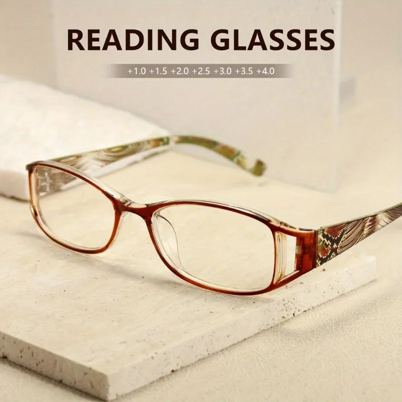 3 Piece Set of Comfortable Fashionable Reading Glasses Suitable for Women High-definition Lens Elegant Rectangular Frame