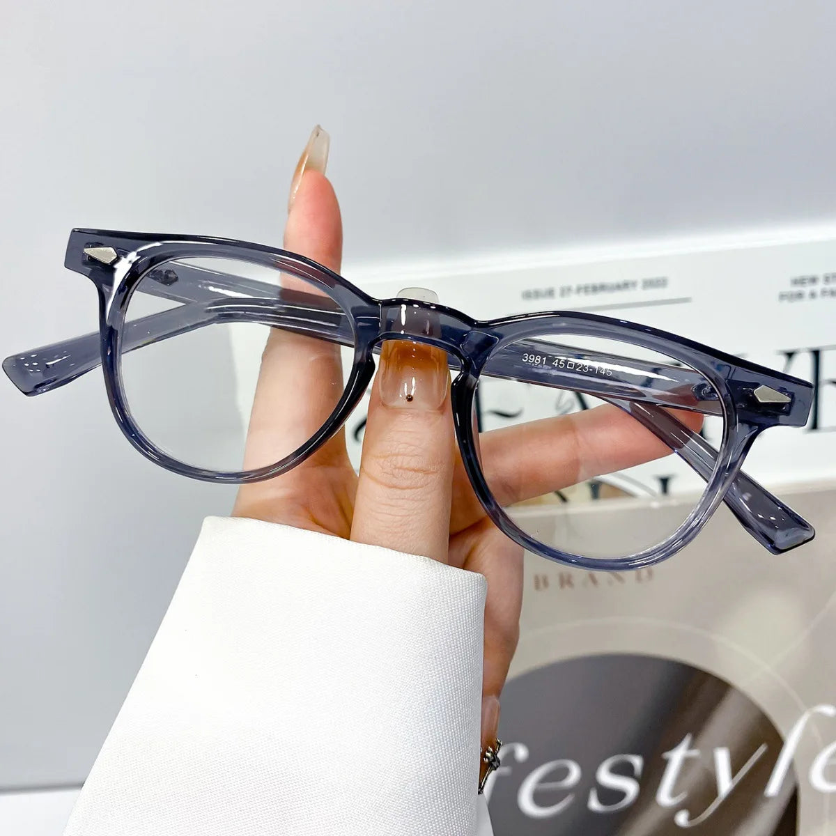 JNPCXI New Fashion Square Rivets Women Candy Color Green Yellow Shades UV400 Sunglasses Retro Men Clear Lens Frame