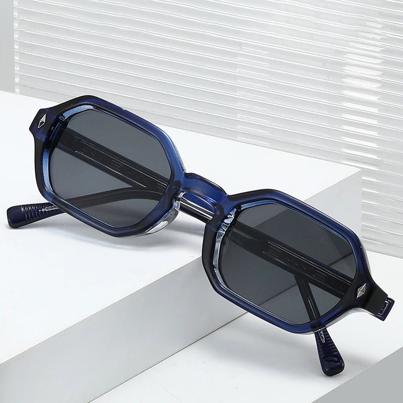 JNPCXI New Fashion Square Punk Sunglasses Men Women Luxury Brand Design Popular Gradient Sun Glasses Travel Eyewear