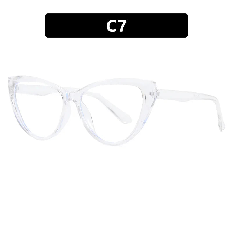 JNPCXI New Fashion Cat Eye Women Glasses Frame Clear Anti Blue Light Optical Eyewear Computer Glasses