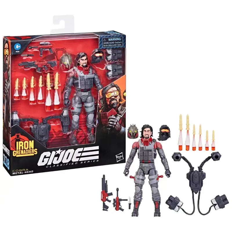 Original Hasbro G.I. Joe Classified Series 118 Iron Grenadier Cobra Metal Head Action Figure Collection Toys Ornaments