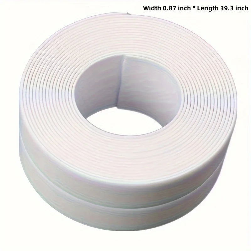 1roll White Stain Resistant PVC Waterproof Caulk Tape for Bathroom and Toilet, Self-Adhesive Sealant Strip for Wall, Sink, Floor