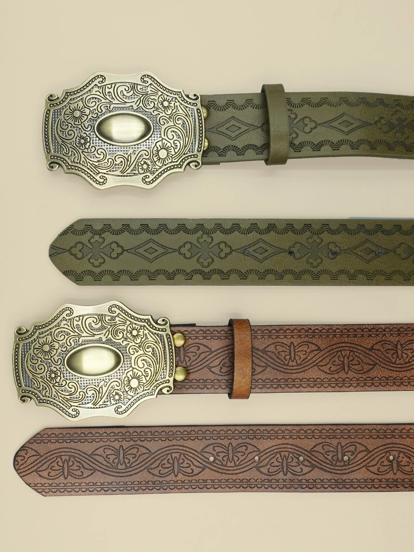 Vintage Royal Style Women's Fashion Belt with Floral Pattern Alloy Buckle - Perfect for Daily Commute and Holiday Casual Accesso