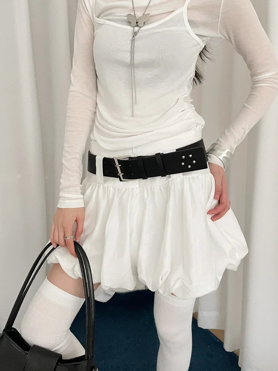 Korean Version Of Versatile White Wide Belt For Women With Skirts And Jeans With A Small Group Design Sense Slimming Waist Belt