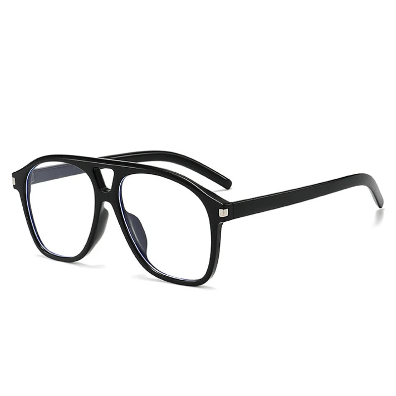JNPCXI Ins Popular Fashion Double Bridges Pilot Sunglasses Women Retro Clear Ocean Lens Shades UV400 Men Trending Sun Glasses
