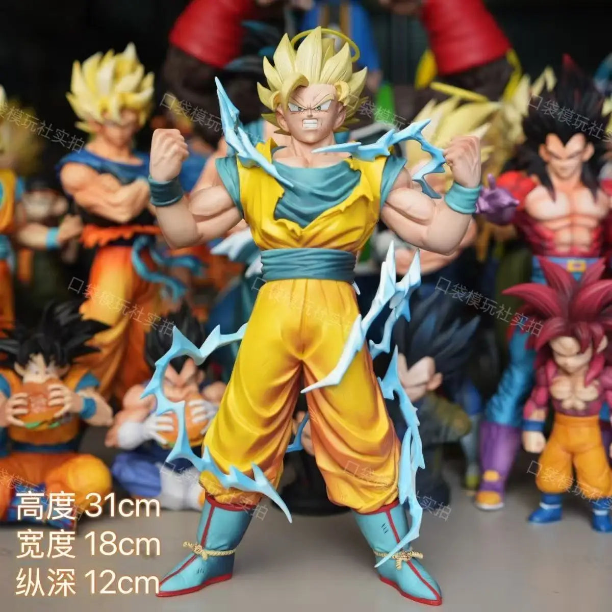 30cm/11.81inch Anime Dragon Ball Ssj2 Son Goku Figures Super Saiyan Goku Action Figure Collection Model Toy Gifts