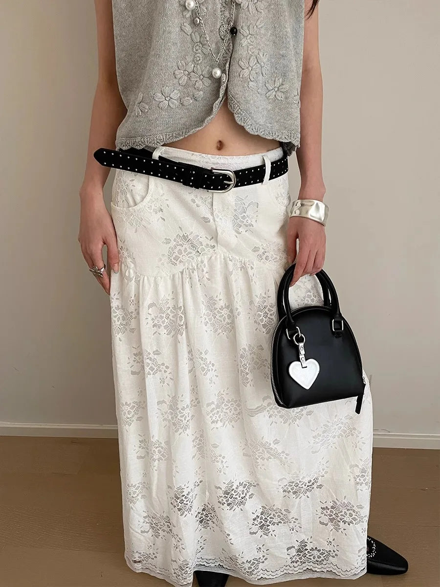 Retro Solid Color Rivet Belt Ladies Niche High-Grade Feeling Punk Belt With Skirt Jeans Belt Accessories